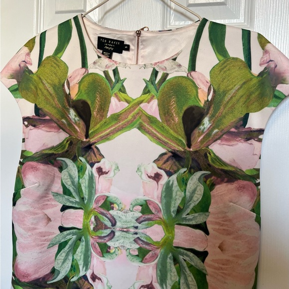 Ted Baker Safiya Jungle Orchid Print Sheath Dress 5 - Picture 4 of 7